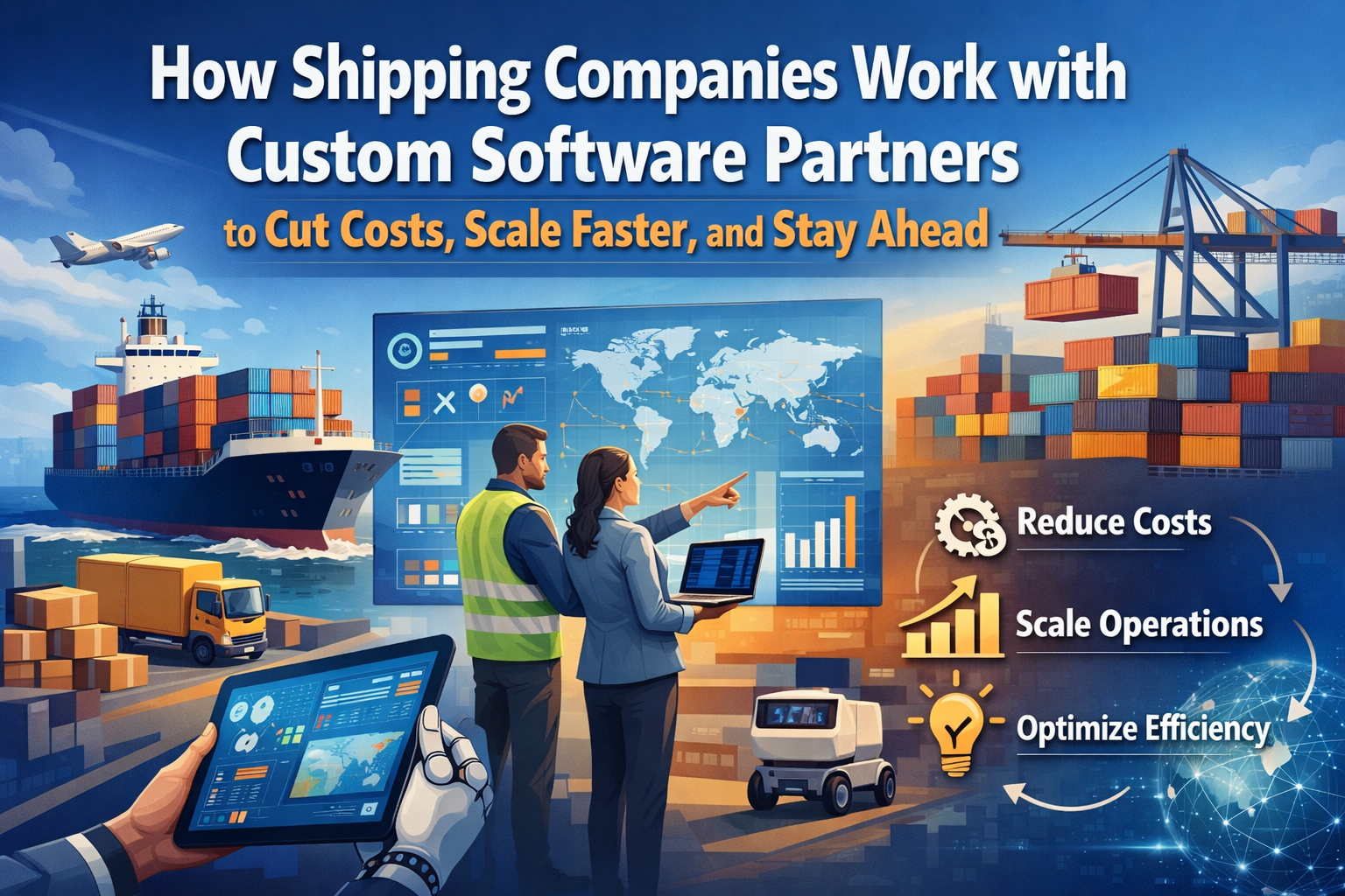 How Shipping Companies Work with Custom Software Company to Cut Costs, Scale Faster, and Stay Ahead