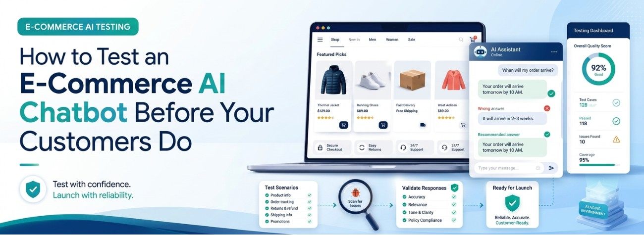 How to Test an E-Commerce AI Chatbot Before Your Customers Do — featured image