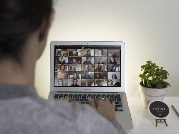 Time-zone aware scheduling, recurring bookings, notification preferences. Tablet view.